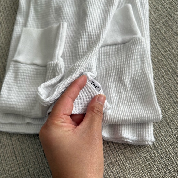 TNA Alano Henley White Ribbed Long Sleeves - Picture 11 of 11